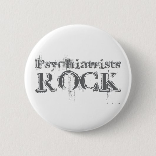 Psychiatristen Rock Ronde Button 5,7 Cm (Voorkant)