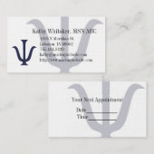 Psychiatry Appointment Card Afsprakenkaartje (Voorkant / Achterkant)