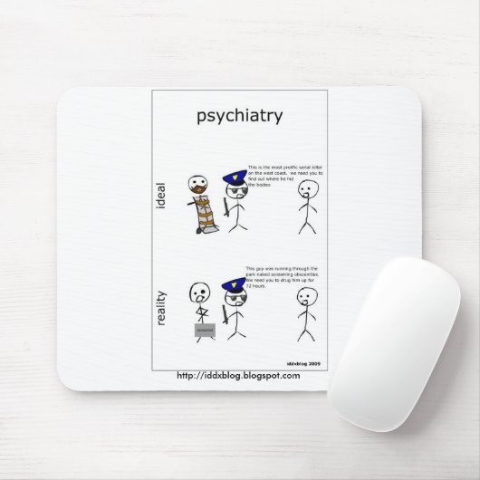 Psychiatry Comic Mousepad Muismat (Met muis)