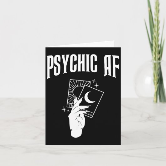 Psychic Af Funny New Age Occult Tarot Clairvoyant  Kaart (Voorkant)