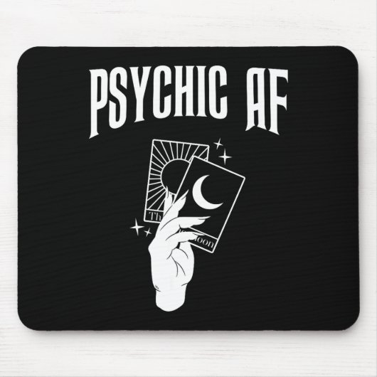 Psychic Af Funny New Age Occult Tarot Clairvoyant  Muismat (Voorkant)