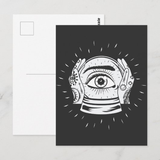 Psychic Crystal Ball Fortune Tellers Briefkaart (Voorkant / Achterkant)