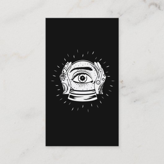 Psychic Crystal Ball Fortune Tellers Visitekaartje (Voorkant)