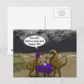 Psychic Dinosaur Briefkaart (Voorkant / Achterkant)