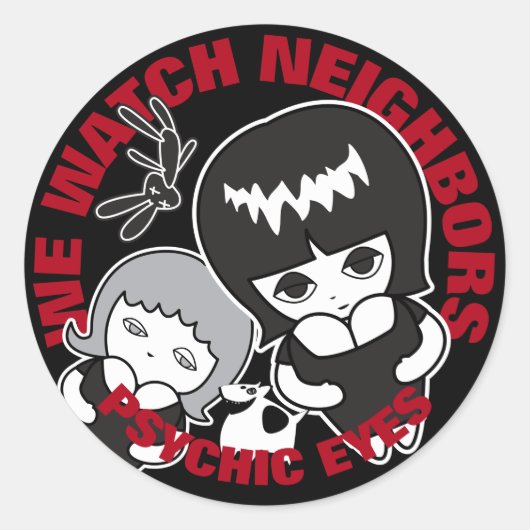 Psychic Eyes World Tour Ronde Sticker (Voorkant)