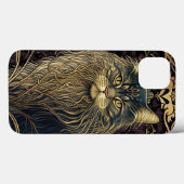 Psychic Maine Coon Cat AI Art iPhone Case (Achterkant (horizontaal))