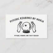 Psychic Medium Crystal Ball  Visitekaartje (Voorkant)