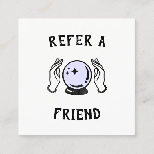 Psychic Medium Customer Reference Card Aanbevelingskaartje (Voorkant)