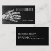 Psychic Medium Professional Black Visitekaartje (Voorkant / Achterkant)