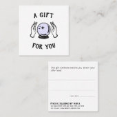 Psychic Medium Reading Cadeaucertificaat Vierkante Visitekaartje (Voorkant / Achterkant)