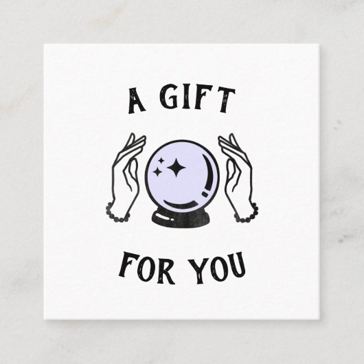 Psychic Medium Reading Cadeaucertificaat Vierkante Visitekaartje (Voorkant)