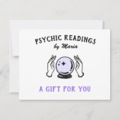 Psychic Medium Reading Gift Certificate Holiday C Feestdagenkaart (Voorkant)