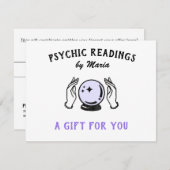 Psychic Medium Reading Gift Certificate Holiday C Feestdagenkaart (Voorkant / Achterkant)