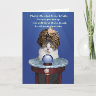 Psychic Mikie Funny Verjaardag Kaart
