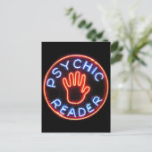 Psychic Reader Neon Sign Briefkaart (Staand voorkant)