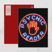Psychic Reader Neon Sign Briefkaart (Voorkant / Achterkant)