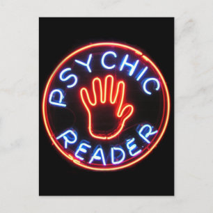 Psychic Reader Neon Sign Briefkaart