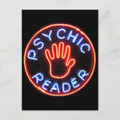 Psychic Reader Neon Sign Briefkaart (Voorkant)