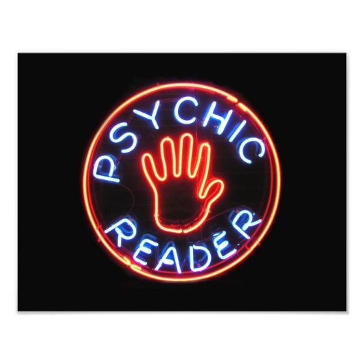 Psychic Reader Neon Sign Foto Afdruk (Voorkant)