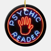 Psychic Reader Neon Sign Keramisch Ornament (Achterkant)