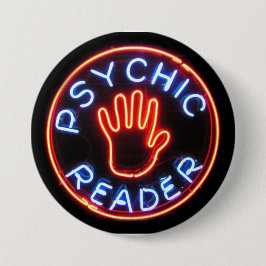 Psychic Reader Neon Sign Ronde Button 7,6 Cm