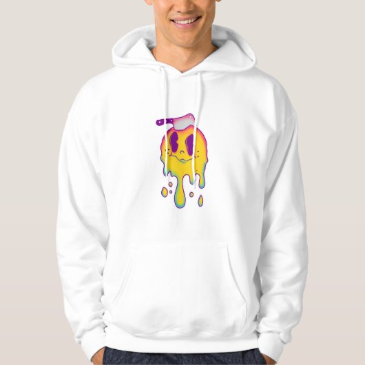 psychic smiley drip mannen hoodie (Voorkant)