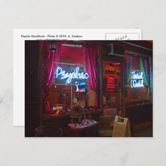 Psychic Storefront Briefkaart (Voorkant / Achterkant)