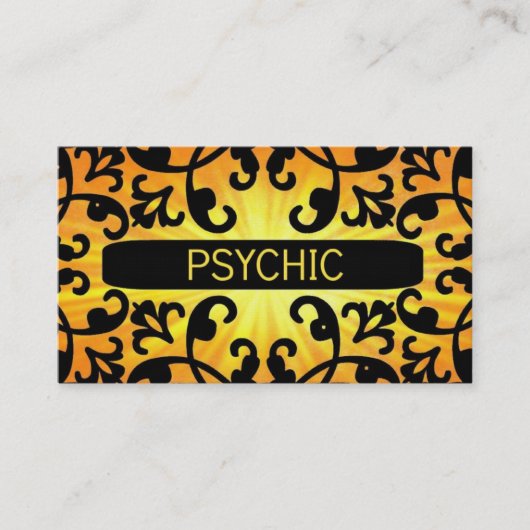 Psychic Sunshine Damask Visitekaartje (Voorkant)