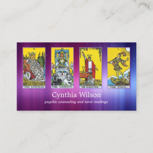 Psychic Tarot Reader Photo Visitekaartje (Voorkant)