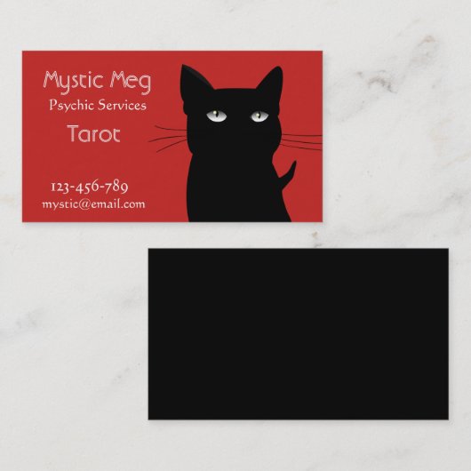 Psychie, tarot, fortuin, new age diensten visitekaartje (Voorkant / Achterkant)