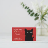 Psychie, tarot, fortuin, new age diensten visitekaartje (Staand voorkant)