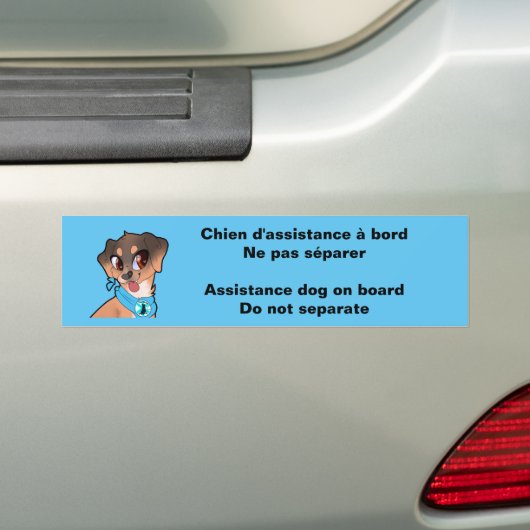 Psy'chien Assistance Dog Bumpersticker (Op auto)
