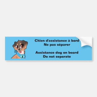 Psy'chien Assistance Dog Bumpersticker