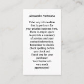 Psychisch Intuïtief Spiritueel Counselor Third Eye Visitekaartje (Achterkant)