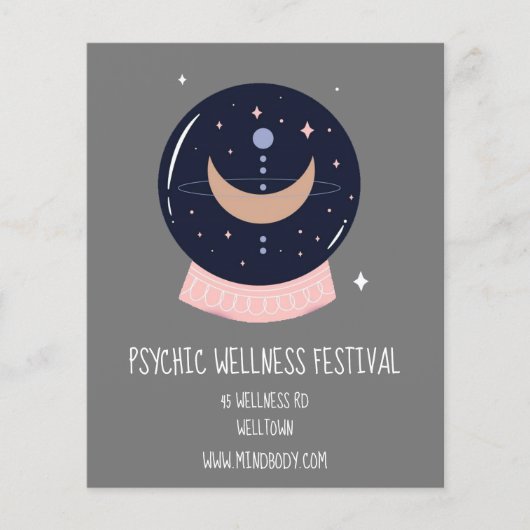 Psychisch kristal ball New age Festival Flyer (Voorkant)