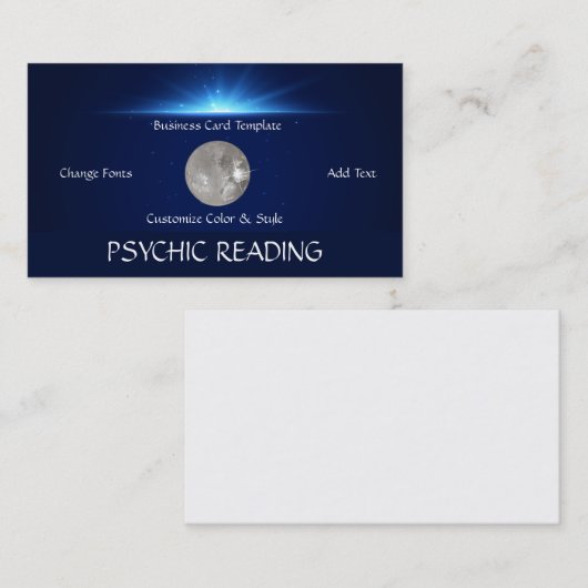 Psychisch leesmateriaal Crystal Ball Visitekaartje (Voorkant / Achterkant)