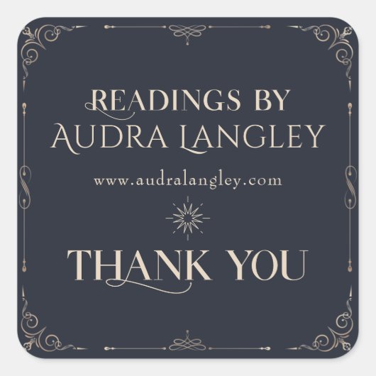 Psychisch medium, astrologer, tarotlezer Hartelijk Vierkante Sticker (Voorkant)