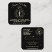 Psychisch Medium Astroloog Massage Sepia Healing Vierkante Visitekaartje (Voorkant / Achterkant)