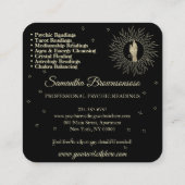 Psychisch Medium Astroloog Massage Sepia Healing Vierkante Visitekaartje (Achterkant)