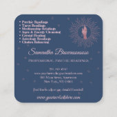 Psychisch Medium Astroloog Navy Therapy Healing Vierkante Visitekaartje (Achterkant)