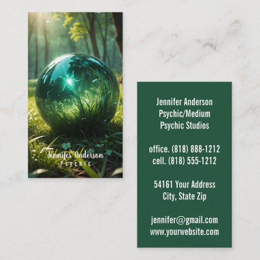 Psychisch medium healer Visitekaartje (Voorkant / Achterkant)