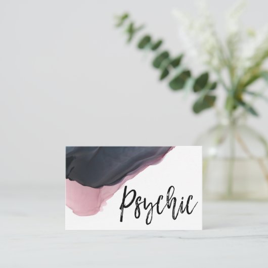 ** Psychisch medium Intuïtieve Reader Waterverf Visitekaartje (Staand voorkant)