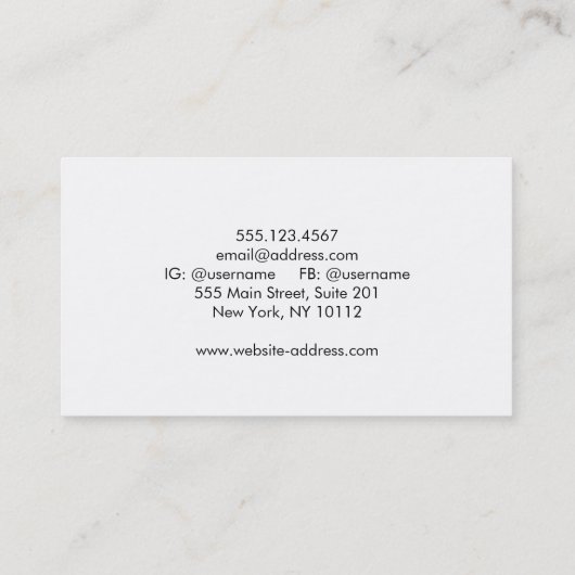 Psychisch medium kosmische sterren en orbs visitekaartje (Achterkant)