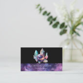 Psychisch Medium Paarse Galaxy Mystic Crystal Ball Visitekaartje (Staand voorkant)