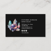 Psychisch Medium Paarse Galaxy Mystic Crystal Ball Visitekaartje (Achterkant)