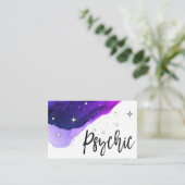 *~* Psychisch medium sterren Waterverf Paars Visitekaartje (Staand voorkant)