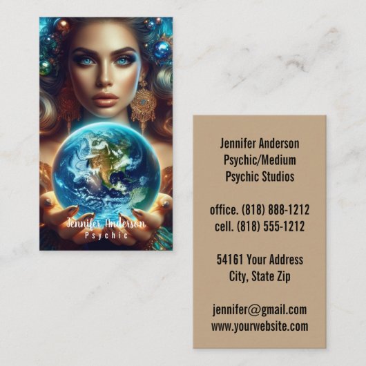 Psychisch medium Visitekaartjes (Voorkant / Achterkant)