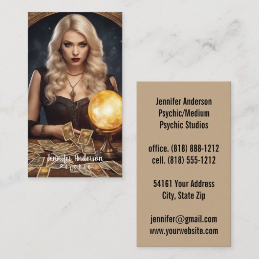 Psychisch medium Visitekaartjes (Voorkant / Achterkant)