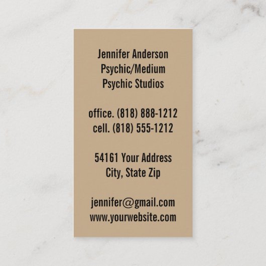 Psychisch medium Visitekaartjes (Achterkant)