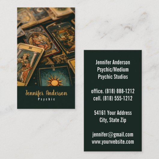 Psychisch medium Visitekaartjes (Voorkant / Achterkant)